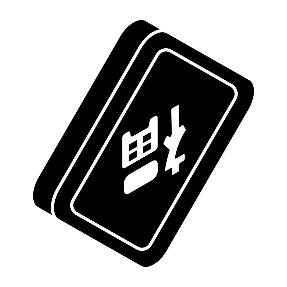 Unique design icon of chinese card vector