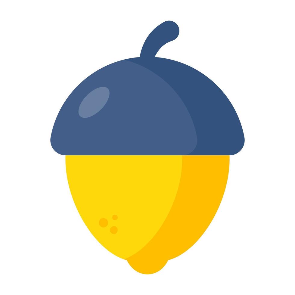 A beautiful design icon of acorn fruit vector