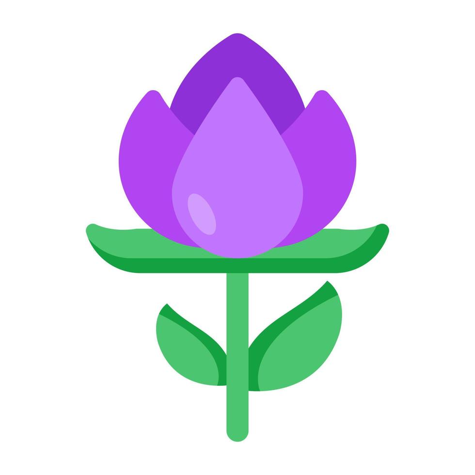 A creative design icon of tulip flower vector