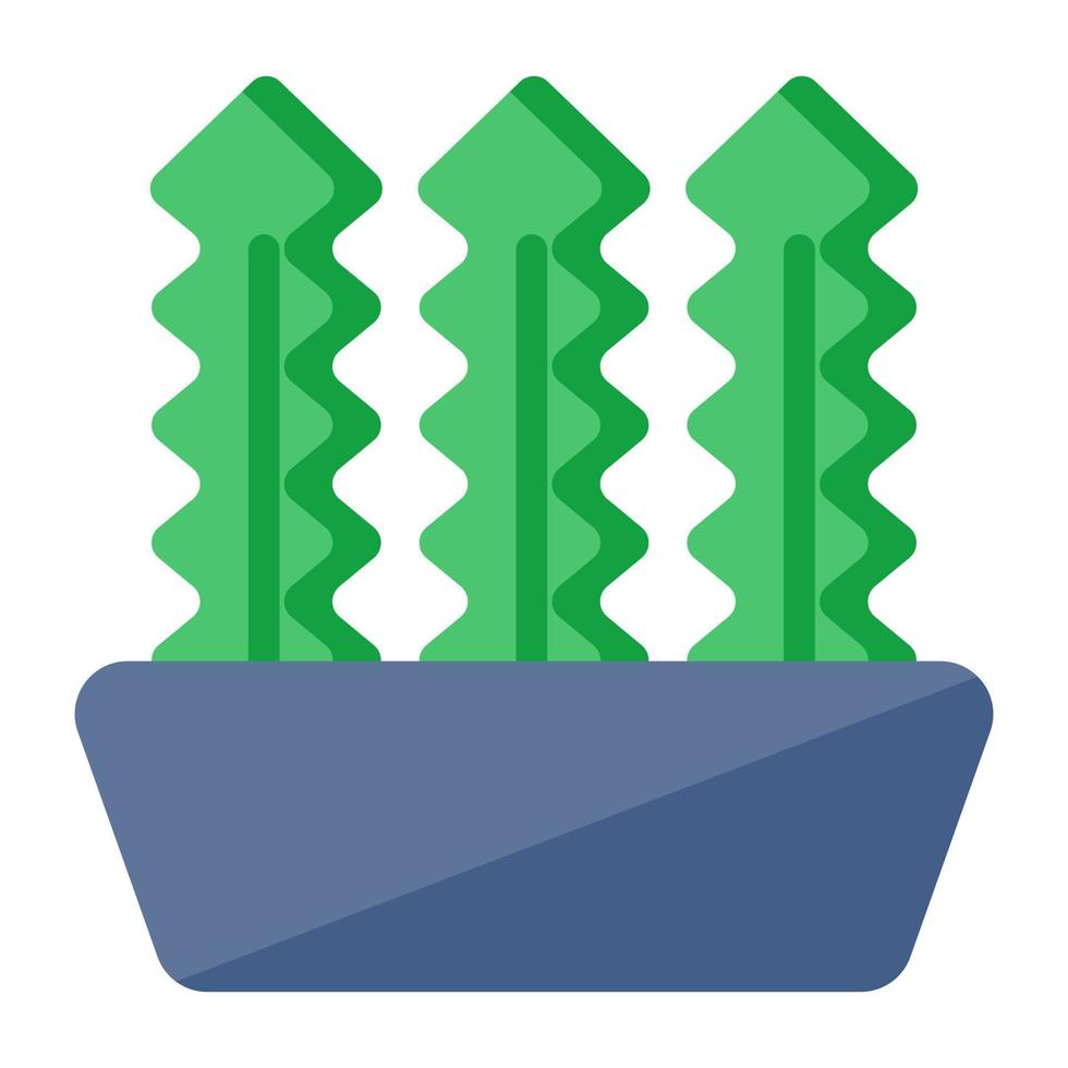 Editable design icon of decorative plant vector