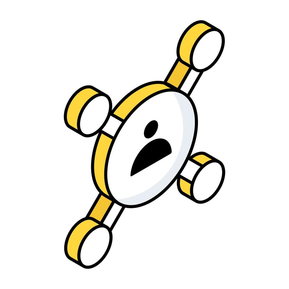 A modern design icon of user network vector