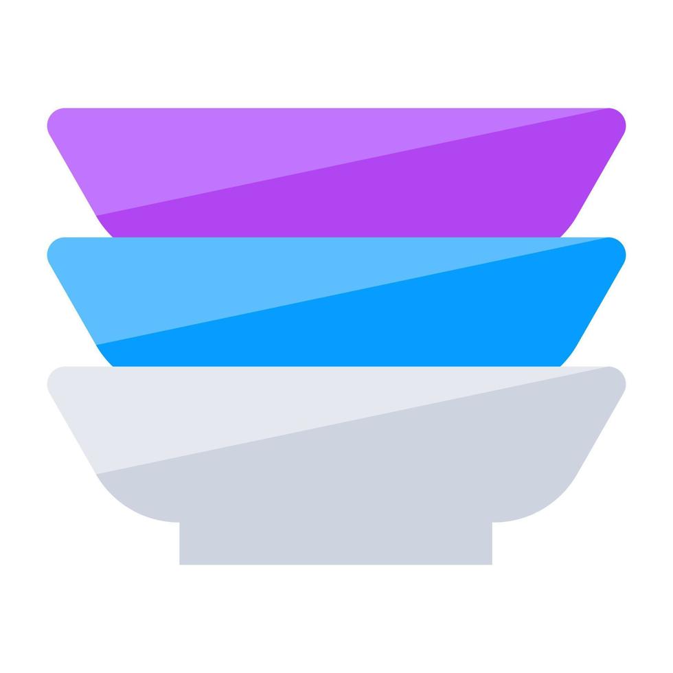 Modern design icon of bowls vector