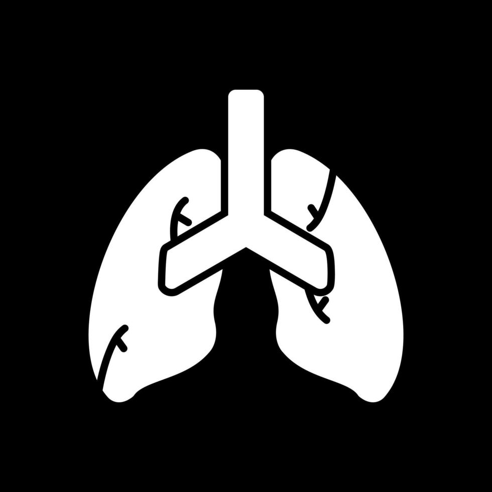 diseño de icono de vector de pulmones