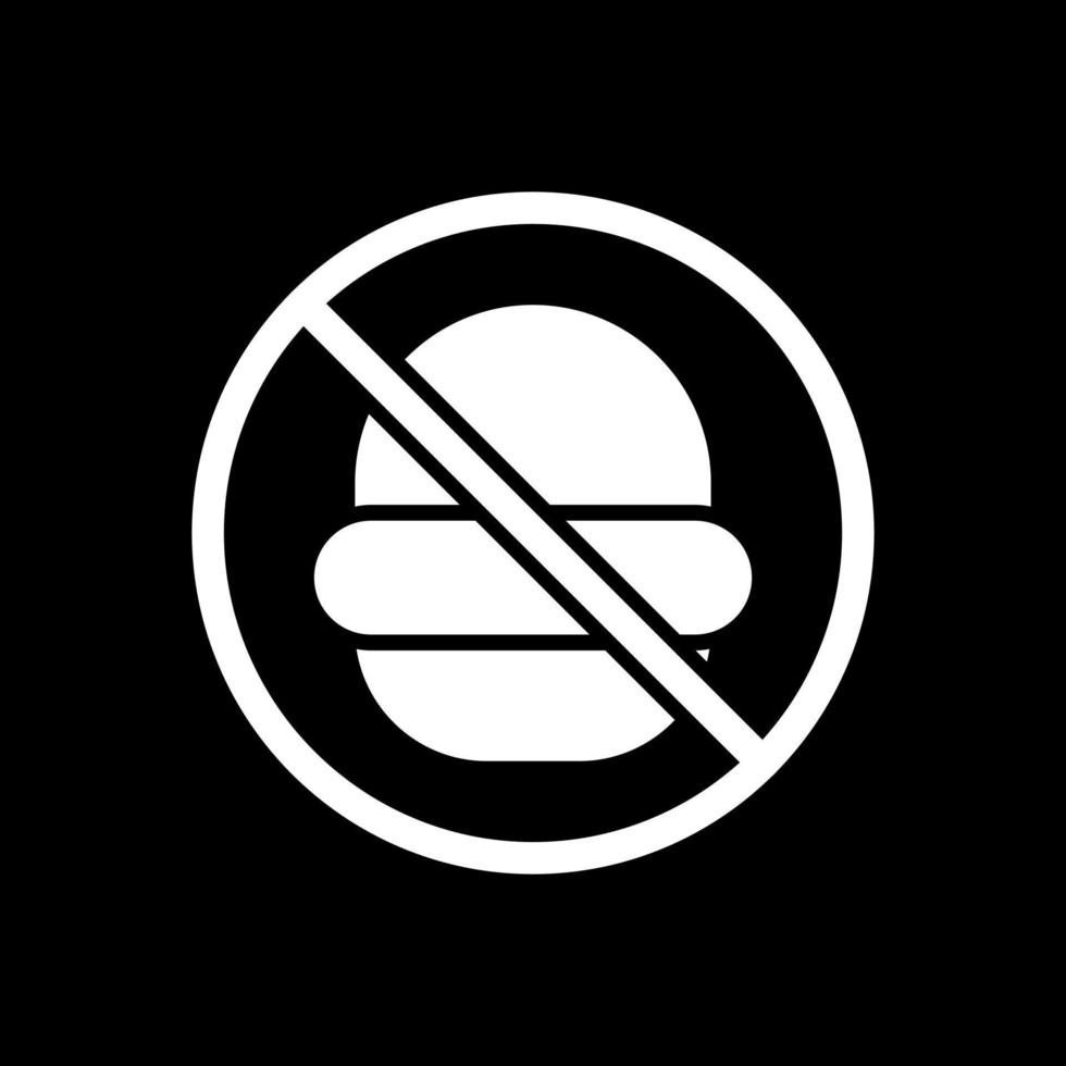 No Fast Food Vector Icon Design