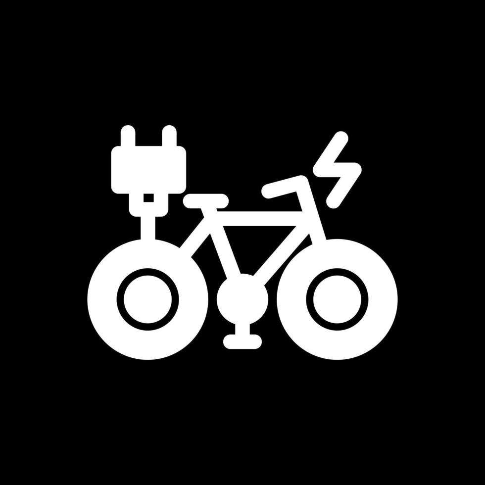 Electric Bike Vector Icon Design