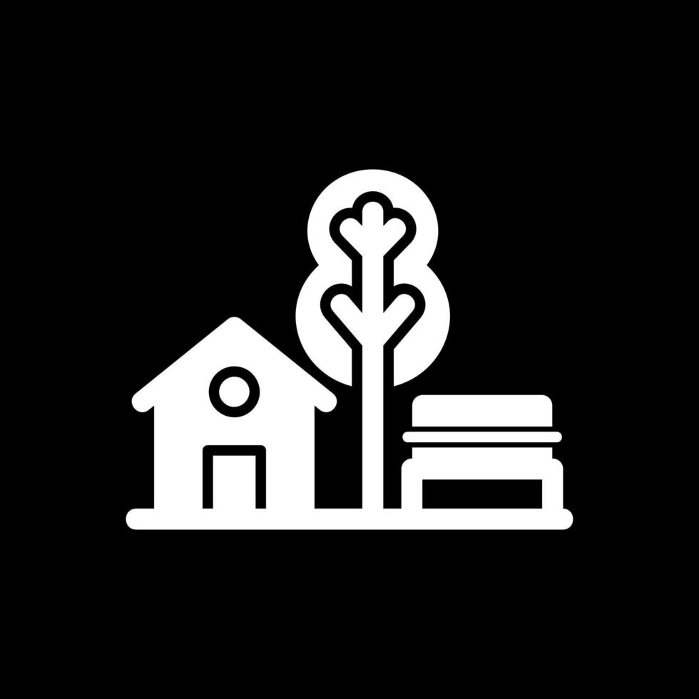 Village Landscape Vector Icon Design