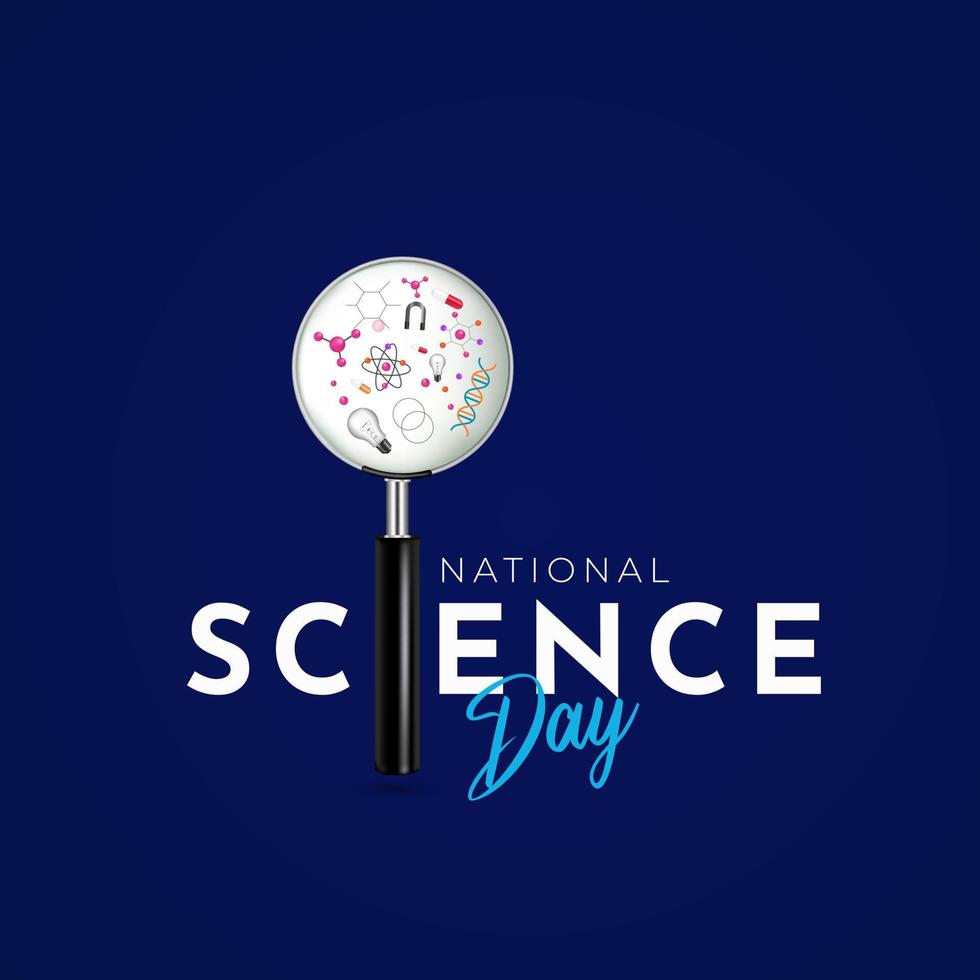 National Science Day Social Media Post vector