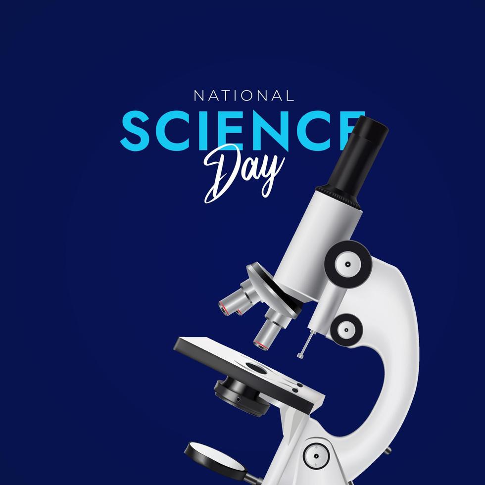 National Science Day Social Media Post vector