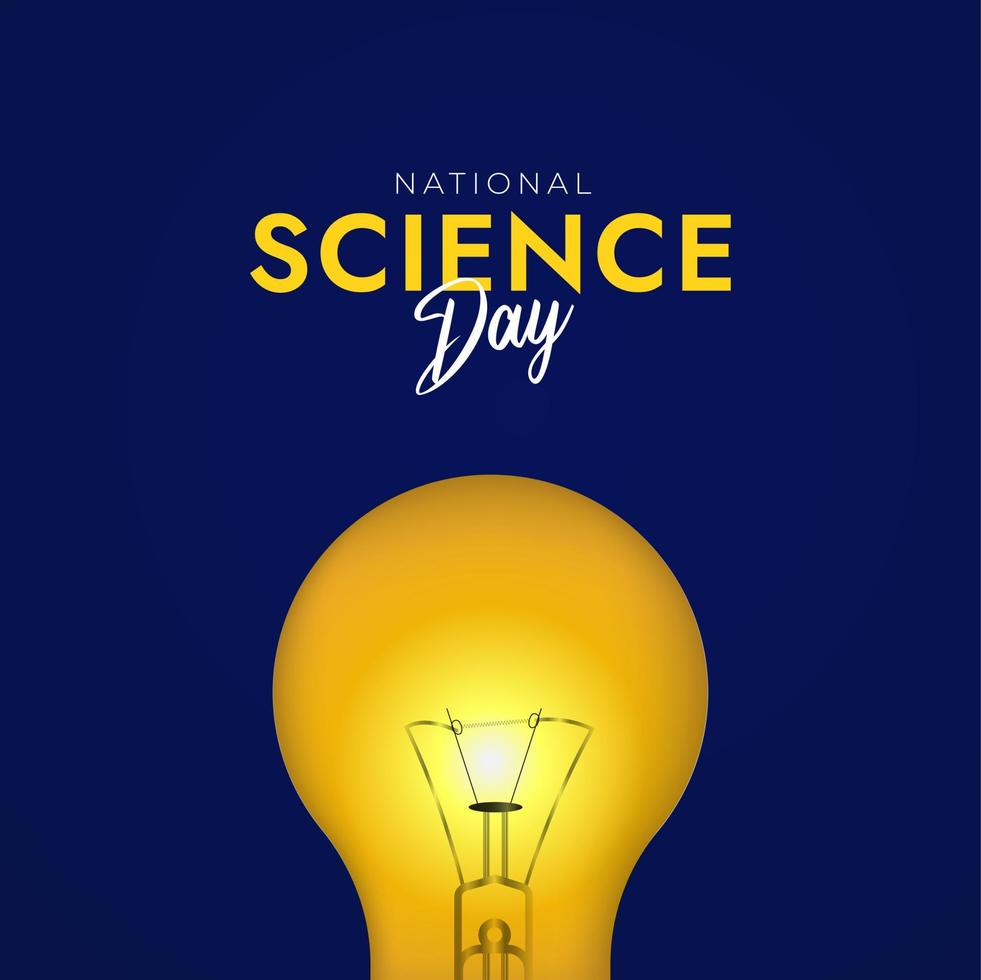 National Science Day Social Media Post vector