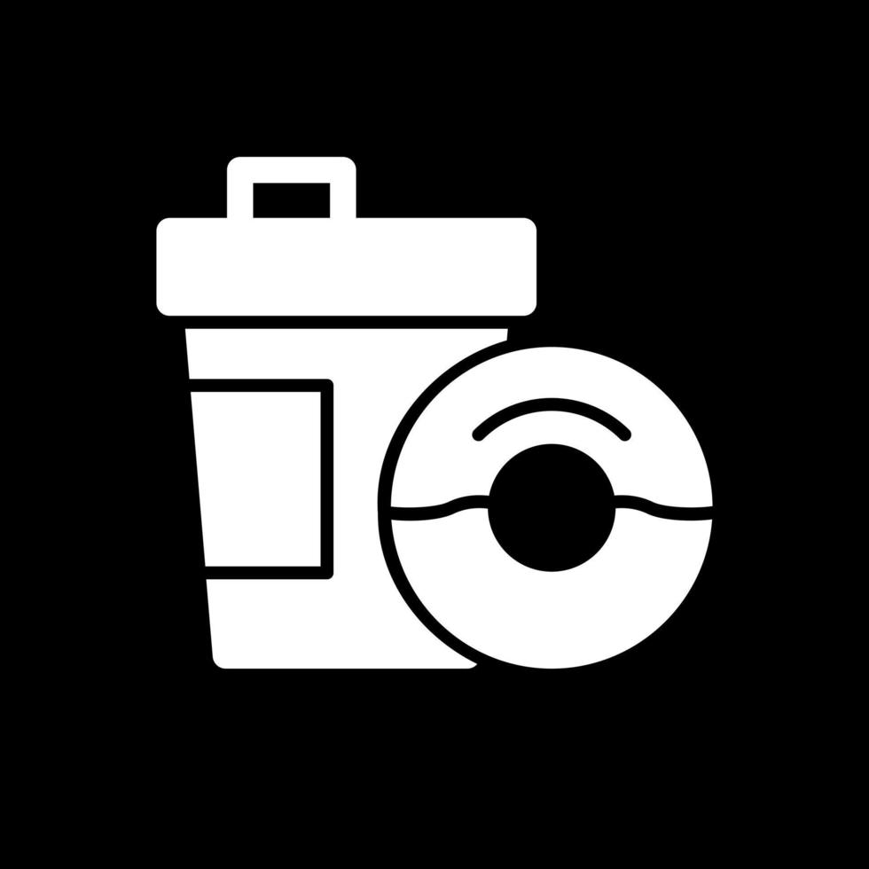 Coffee Doughnut Vector Icon Design