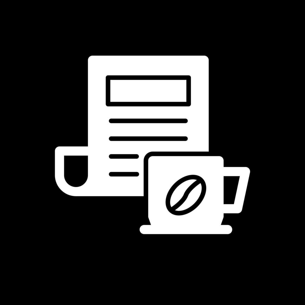 Coffee Newspaper Vector Icon Design