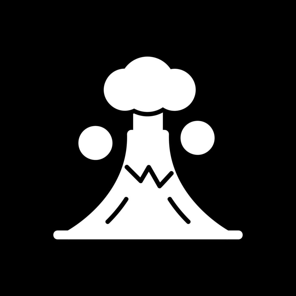 Volcano Landscape Vector Icon Design