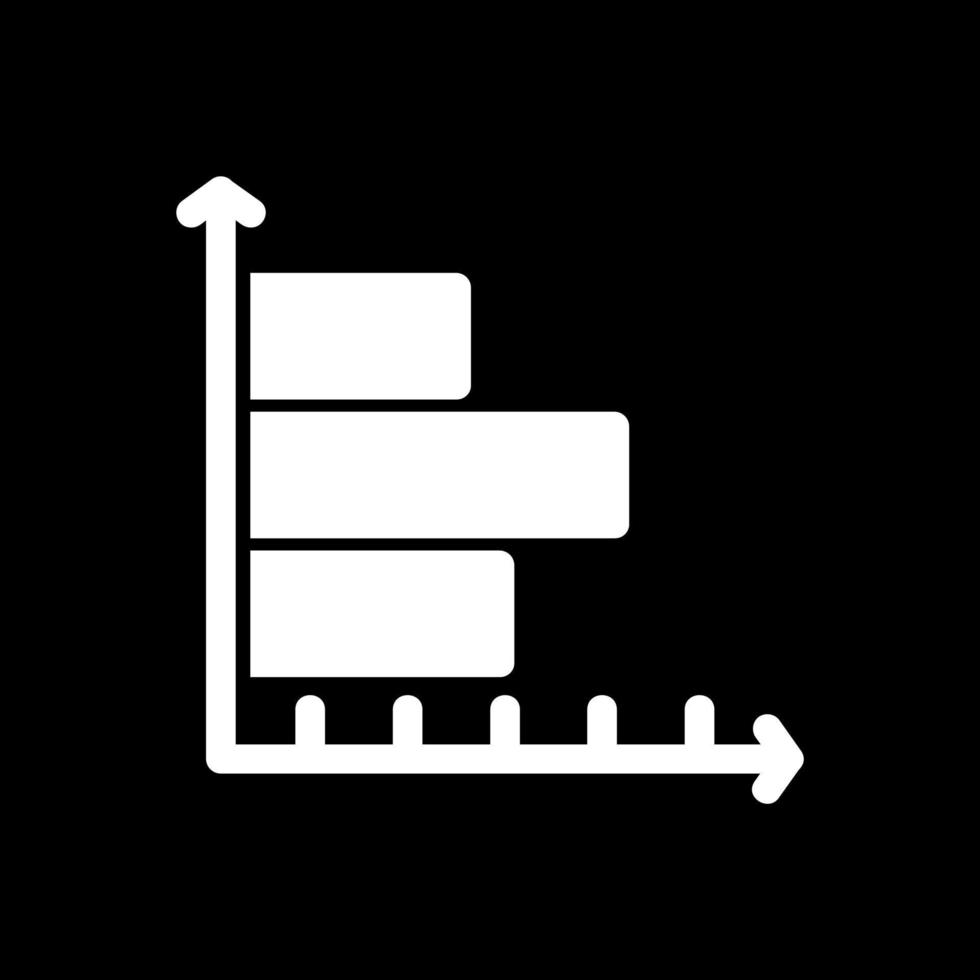 Horizontal Bar Chart Vector Icon Design