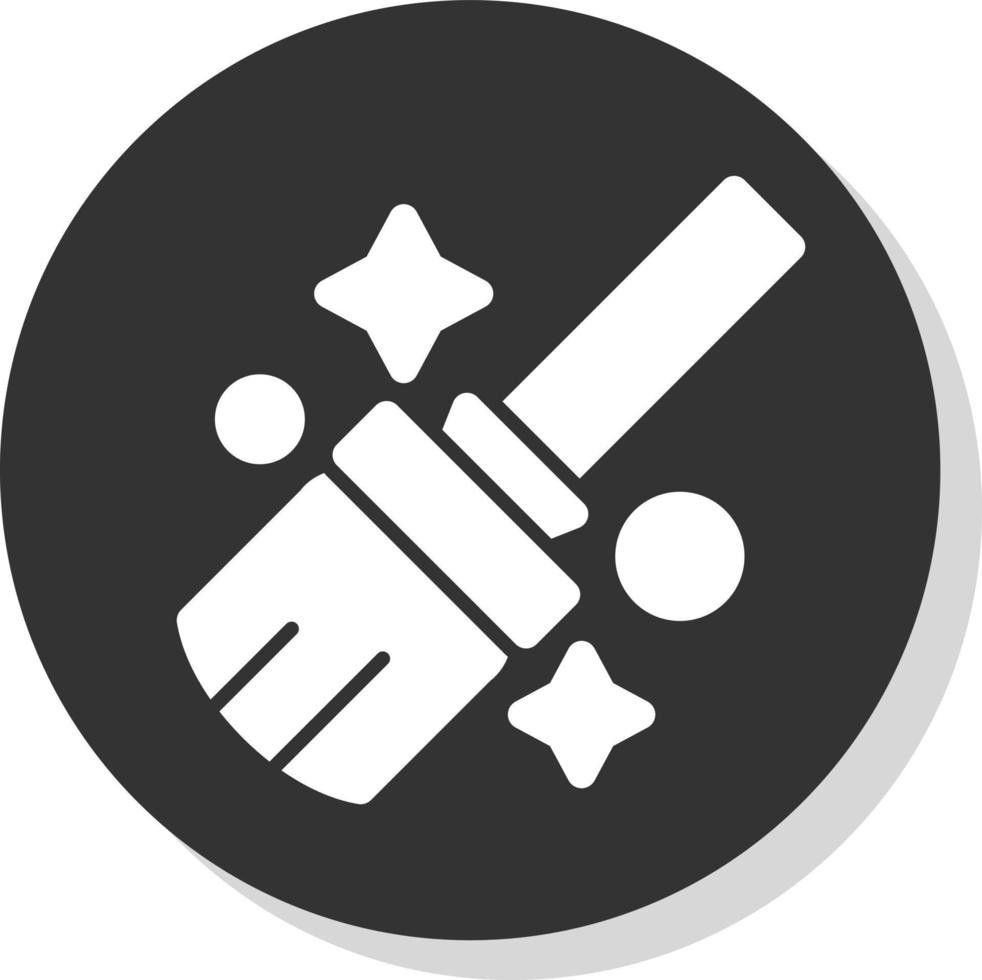Flying Broom Vector Icon Design