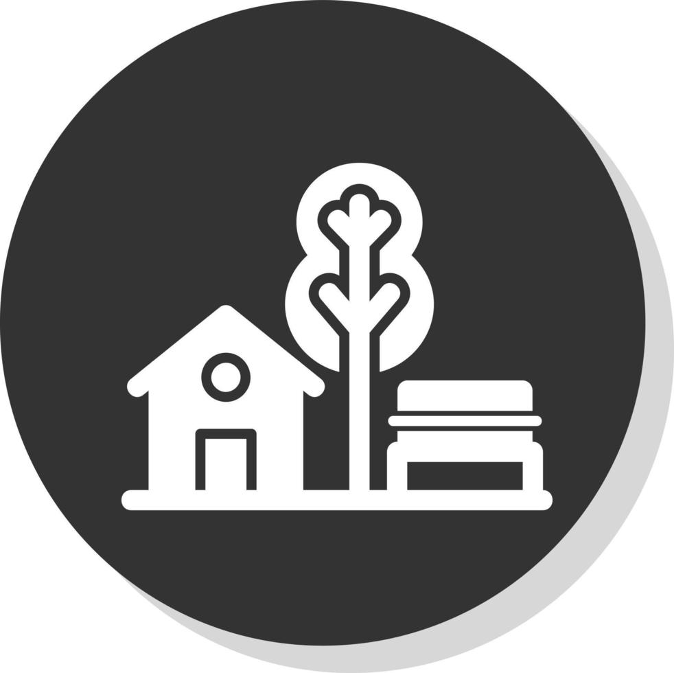 Village Landscape Vector Icon Design