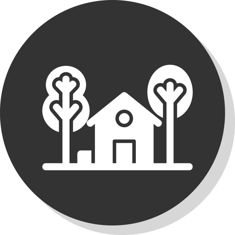 Home Landscape Vector Icon Design