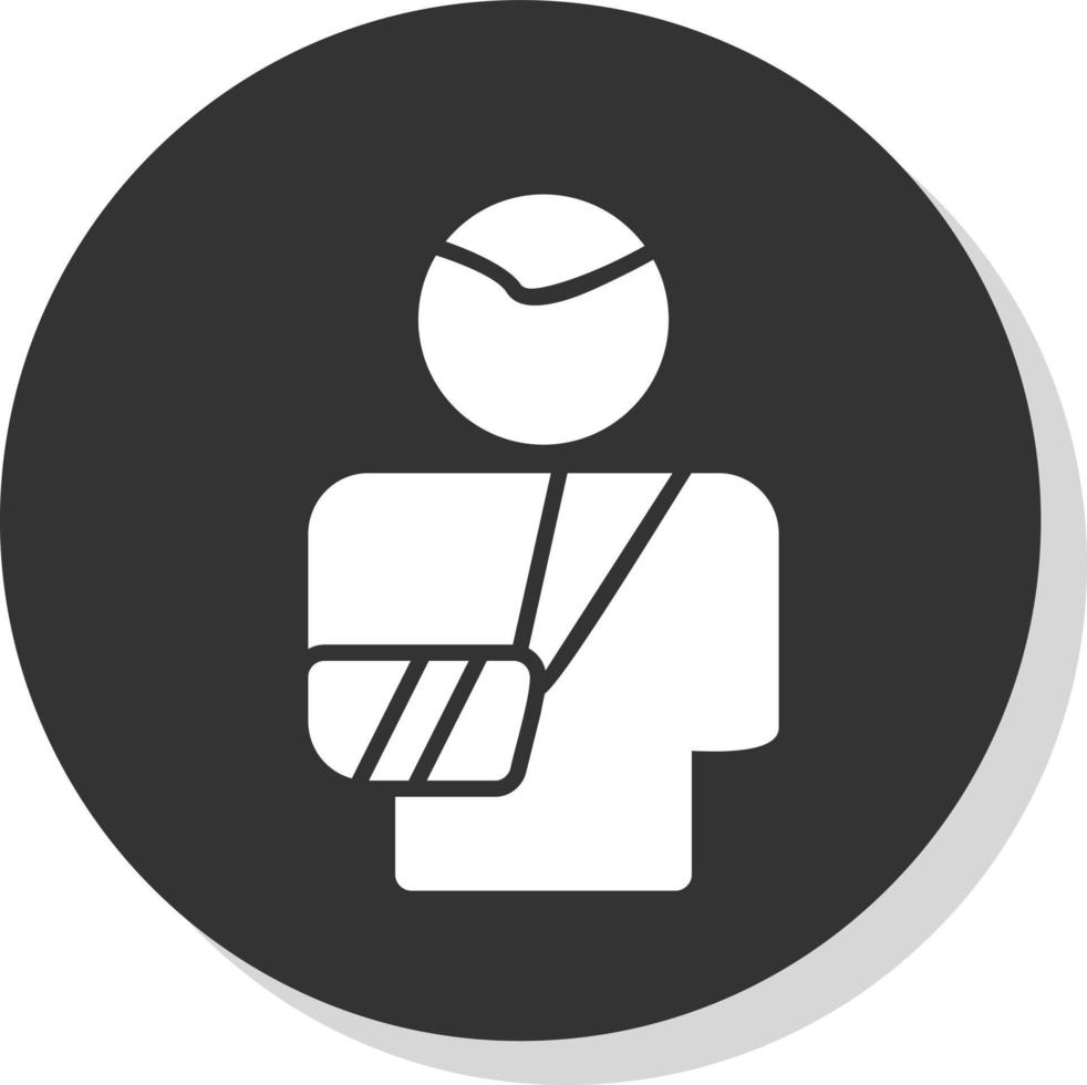 Broken Arm Vector Icon Design