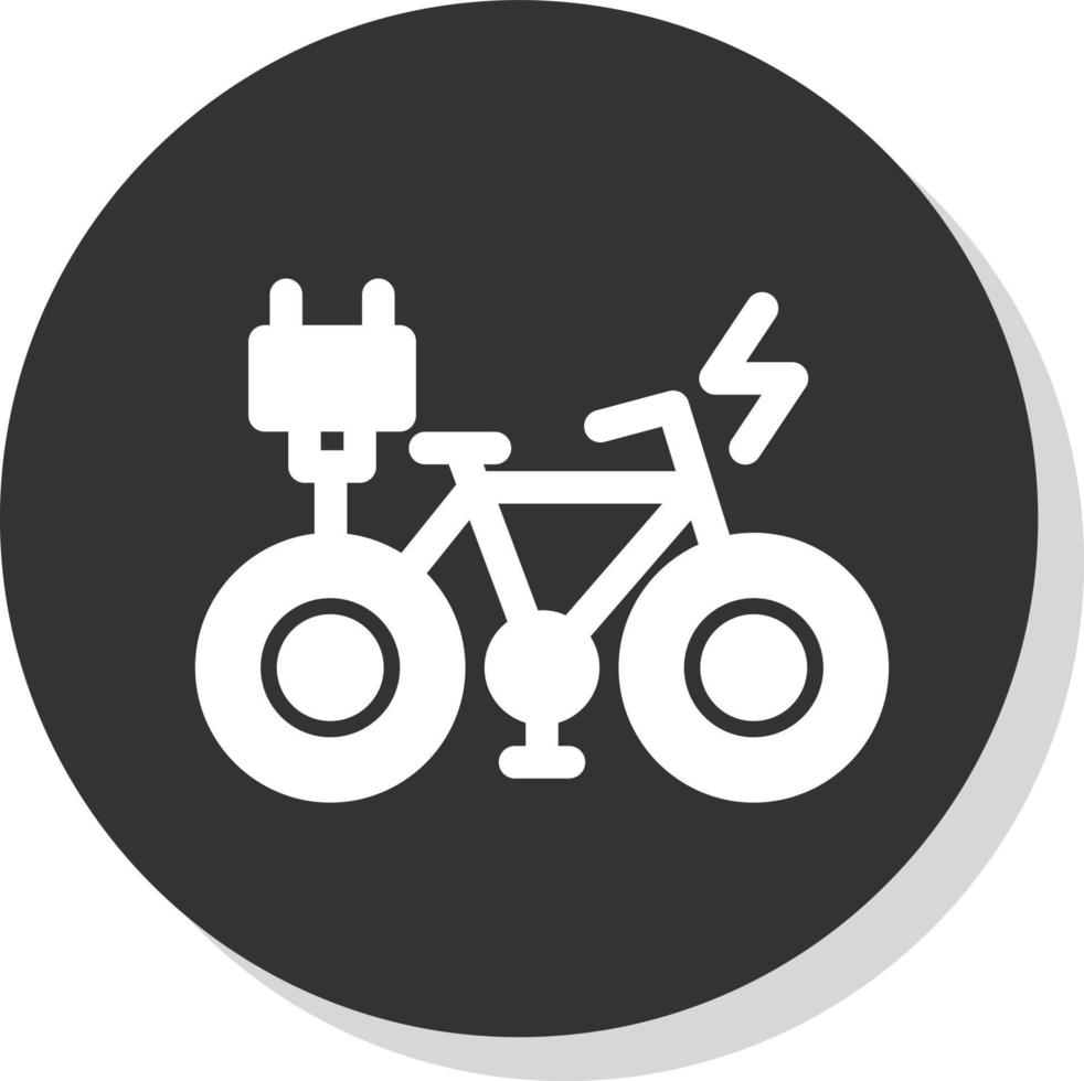 Electric Bike Vector Icon Design