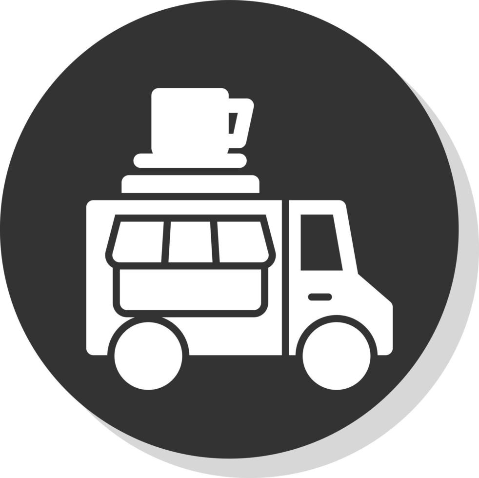 Coffee Truck Vector Icon Design