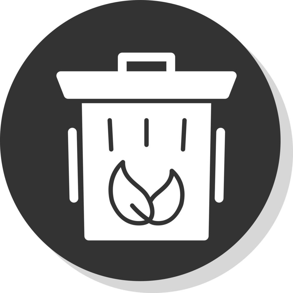 Eco Trash Bin Vector Icon Design