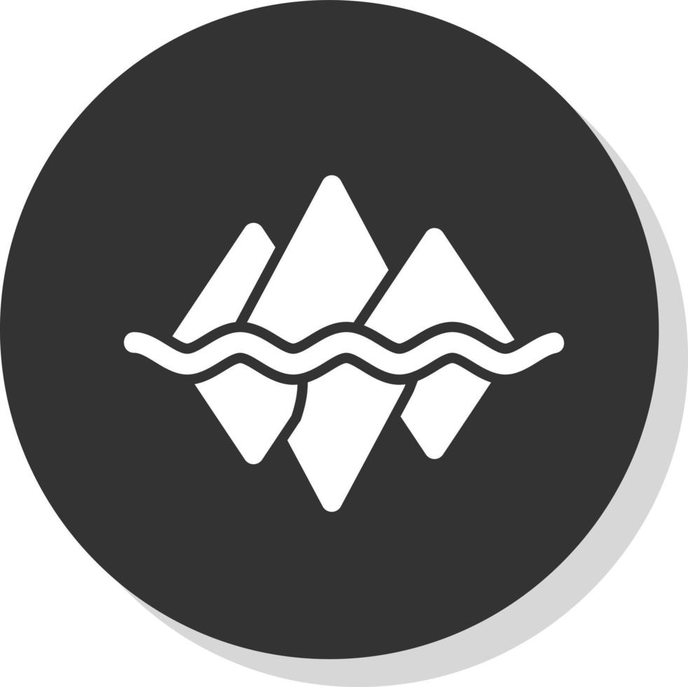 Iceberg Landscape Vector Icon Design