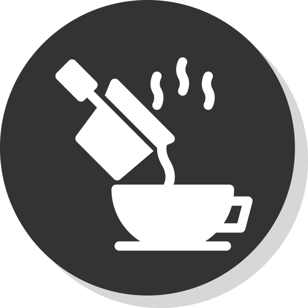 Pour Coffee Vector Icon Design