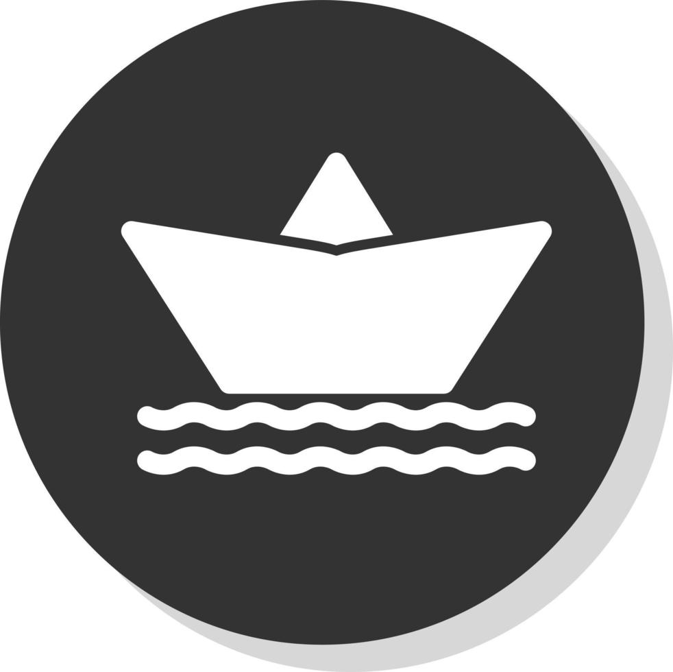 Paper Boat Vector Icon Design