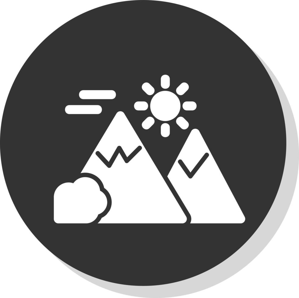 Mountains Landscape Vector Icon Design