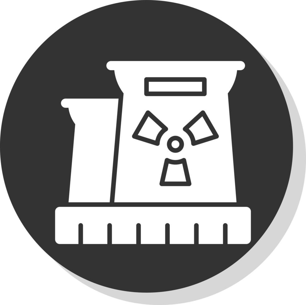 Nuclear Plant Vector Icon Design