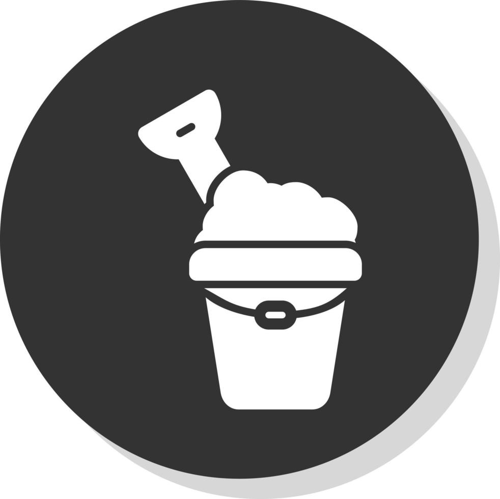 Sand Bucket Vector Icon Design