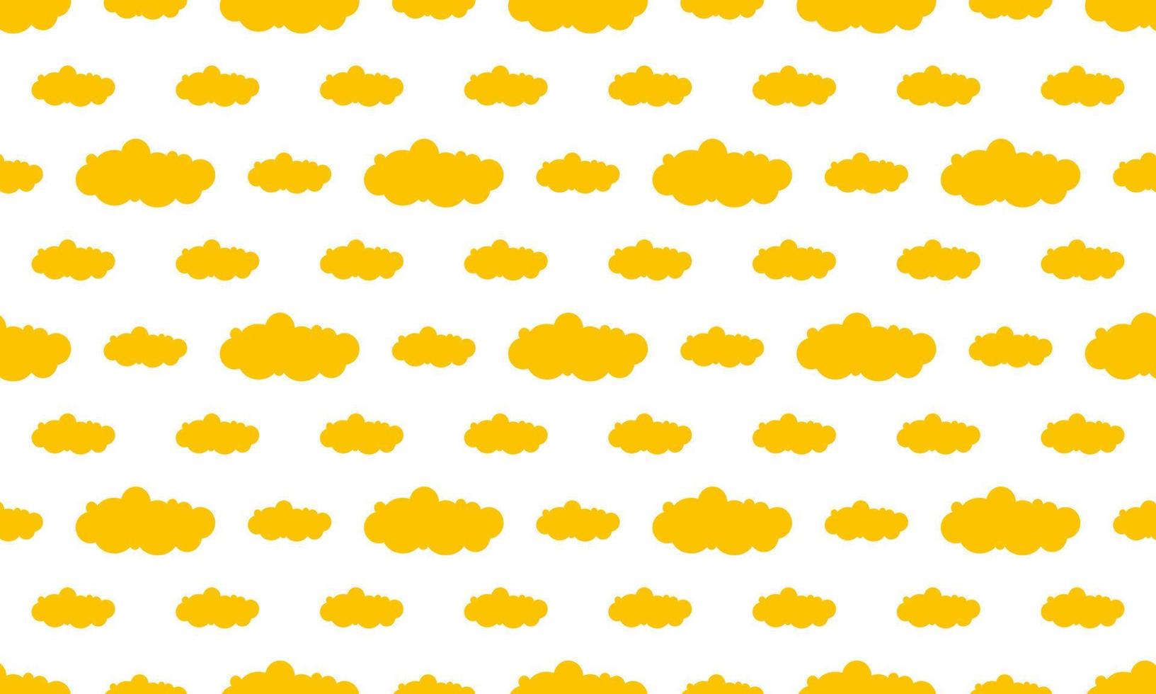 Vector white seamless pattern with yellow clouds