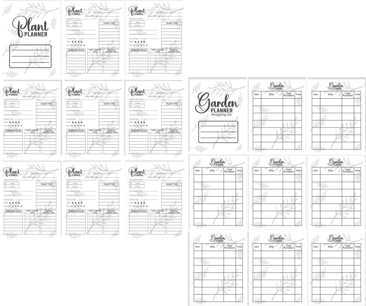 Garden Plant Planner. vector