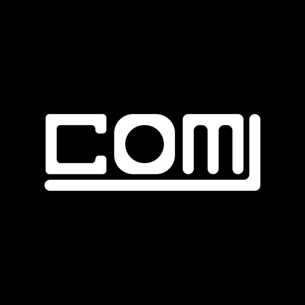 COM letter logo creative design with vector graphic, COM simple and modern logo.