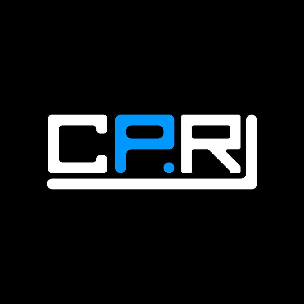 diseño creativo del logotipo de la letra gpr con gráfico vectorial, logotipo gpr simple y moderno. vector