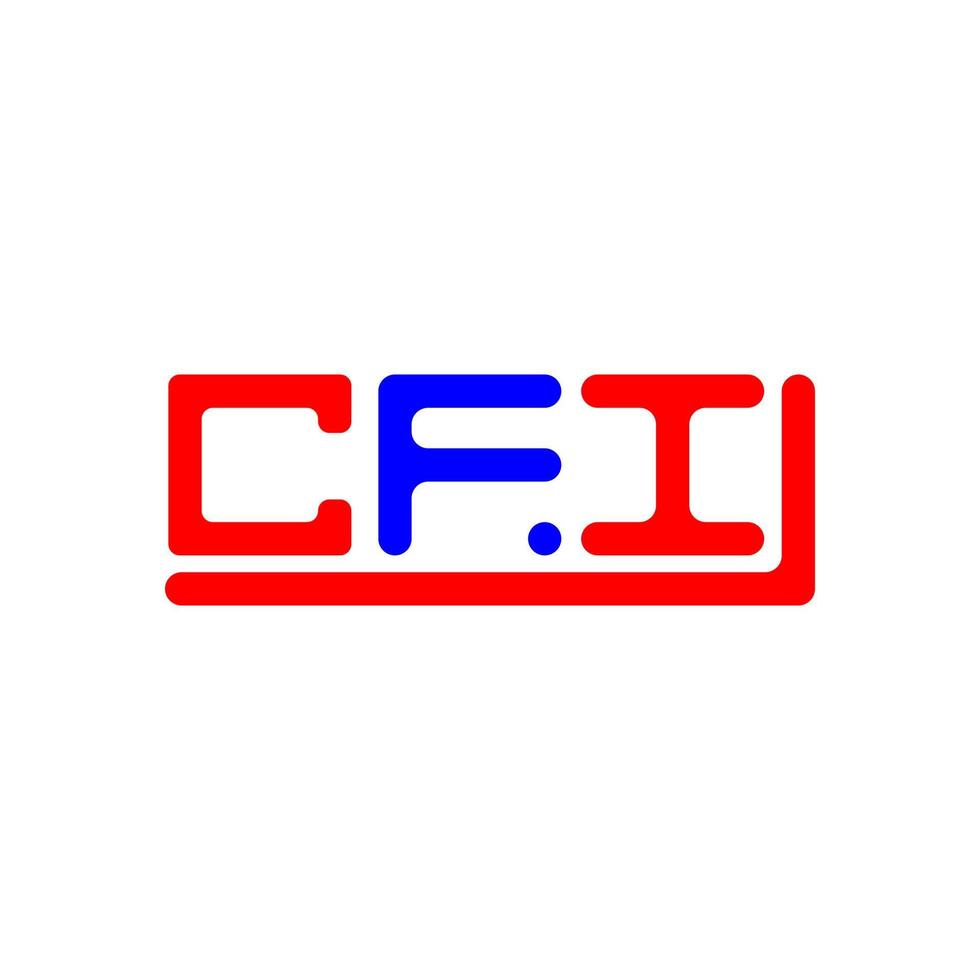 CFI letter logo creative design with vector graphic, CFI simple and modern logo.