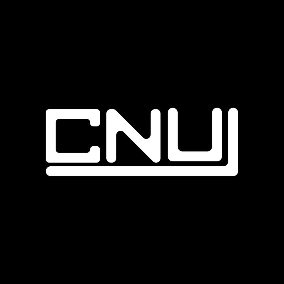 CNU letter logo creative design with vector graphic, CNU simple and modern logo.