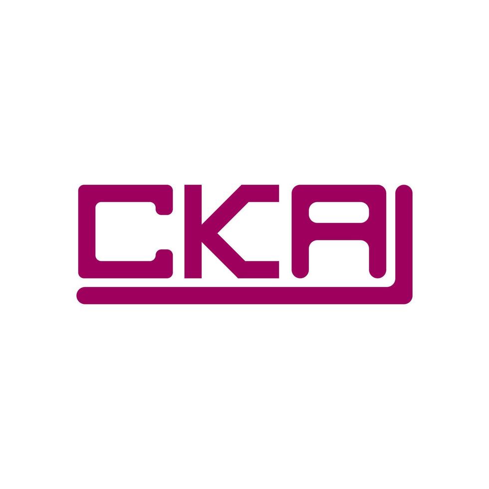 CKA letter logo creative design with vector graphic, CKA simple and modern logo.