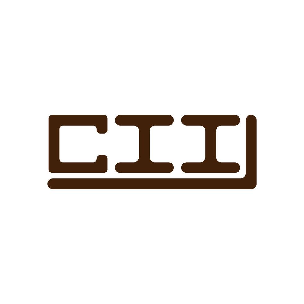 cii letra logo creativo diseño con vector gráfico, cii sencillo y