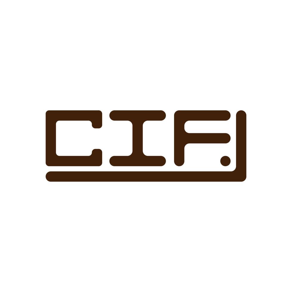 CIF letter logo creative design with vector graphic, CIF simple and modern logo.