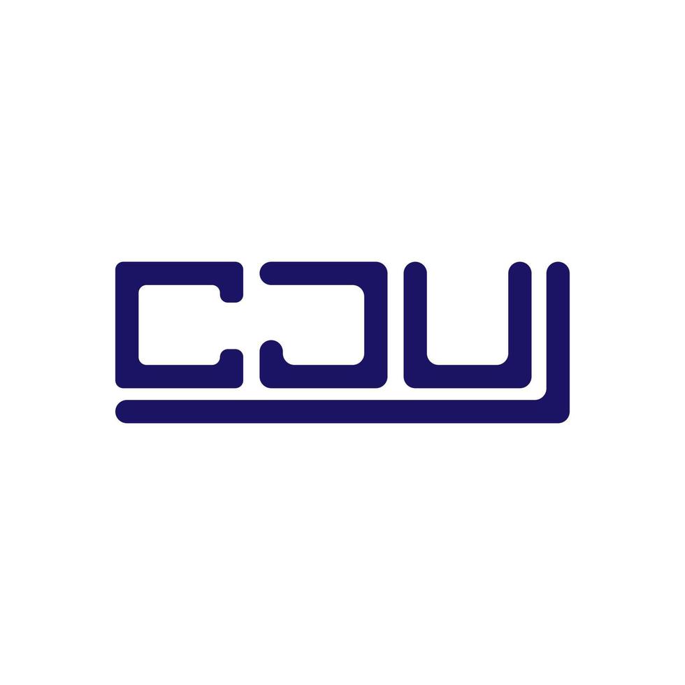 CJU letter logo creative design with vector graphic, CJU simple and modern logo.