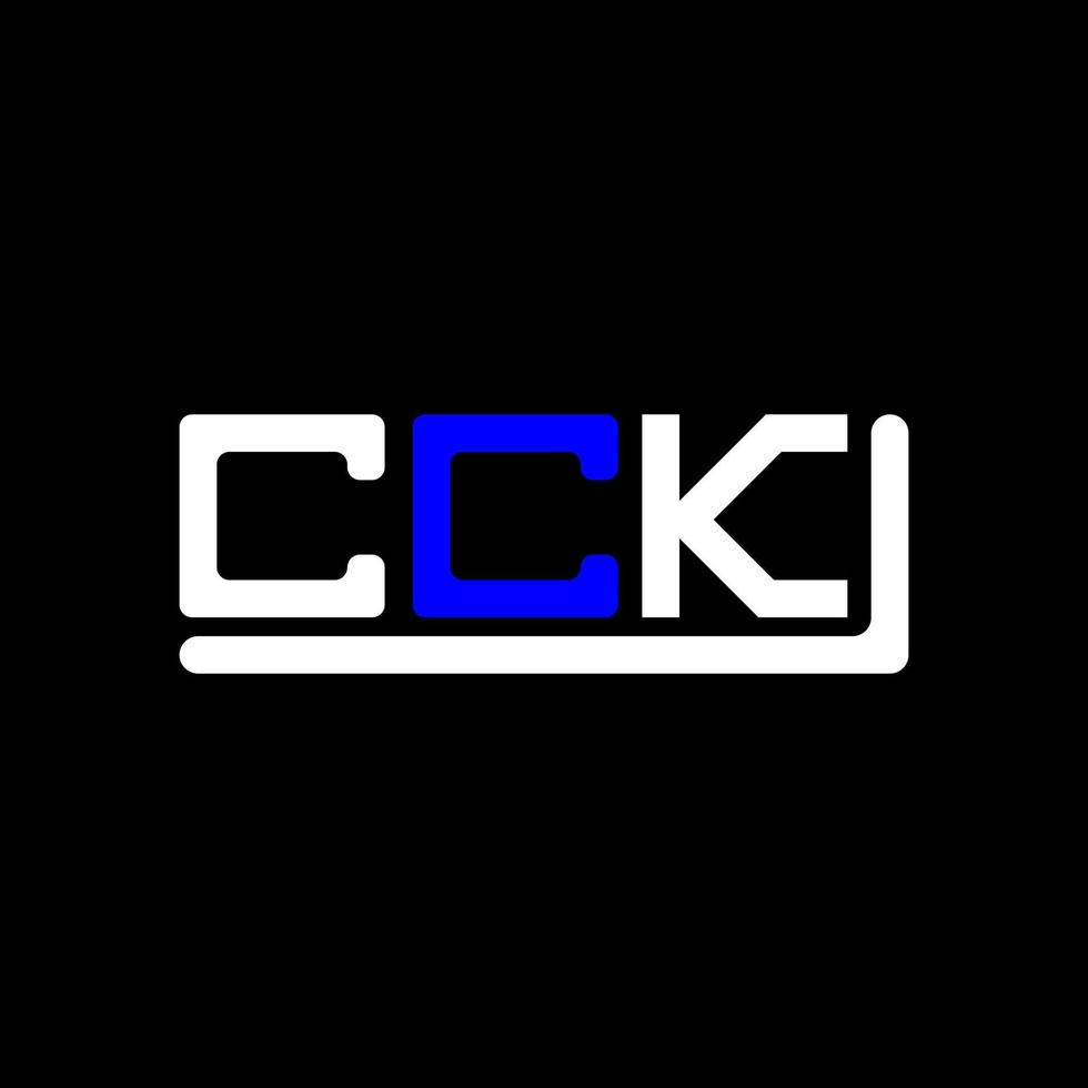 CCK letter logo creative design with vector graphic, CCK simple and modern logo.