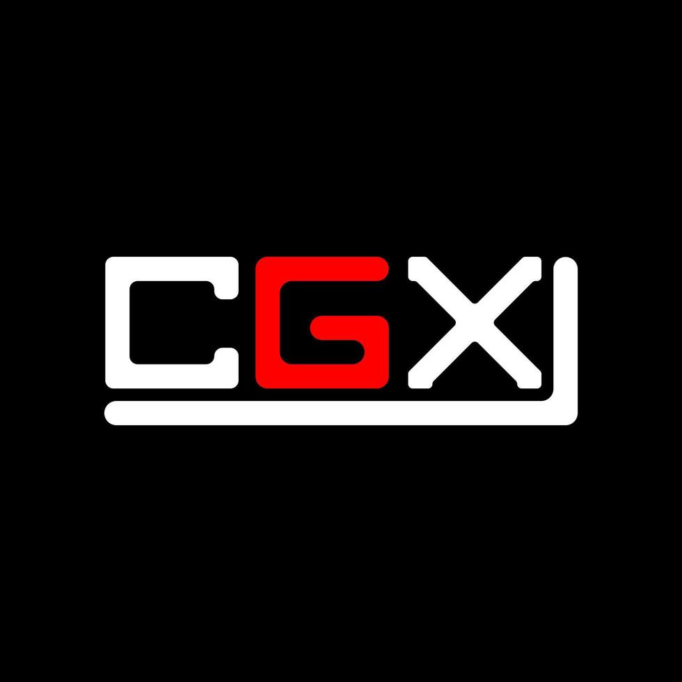 CGX letter logo creative design with vector graphic, CGX simple and modern logo.