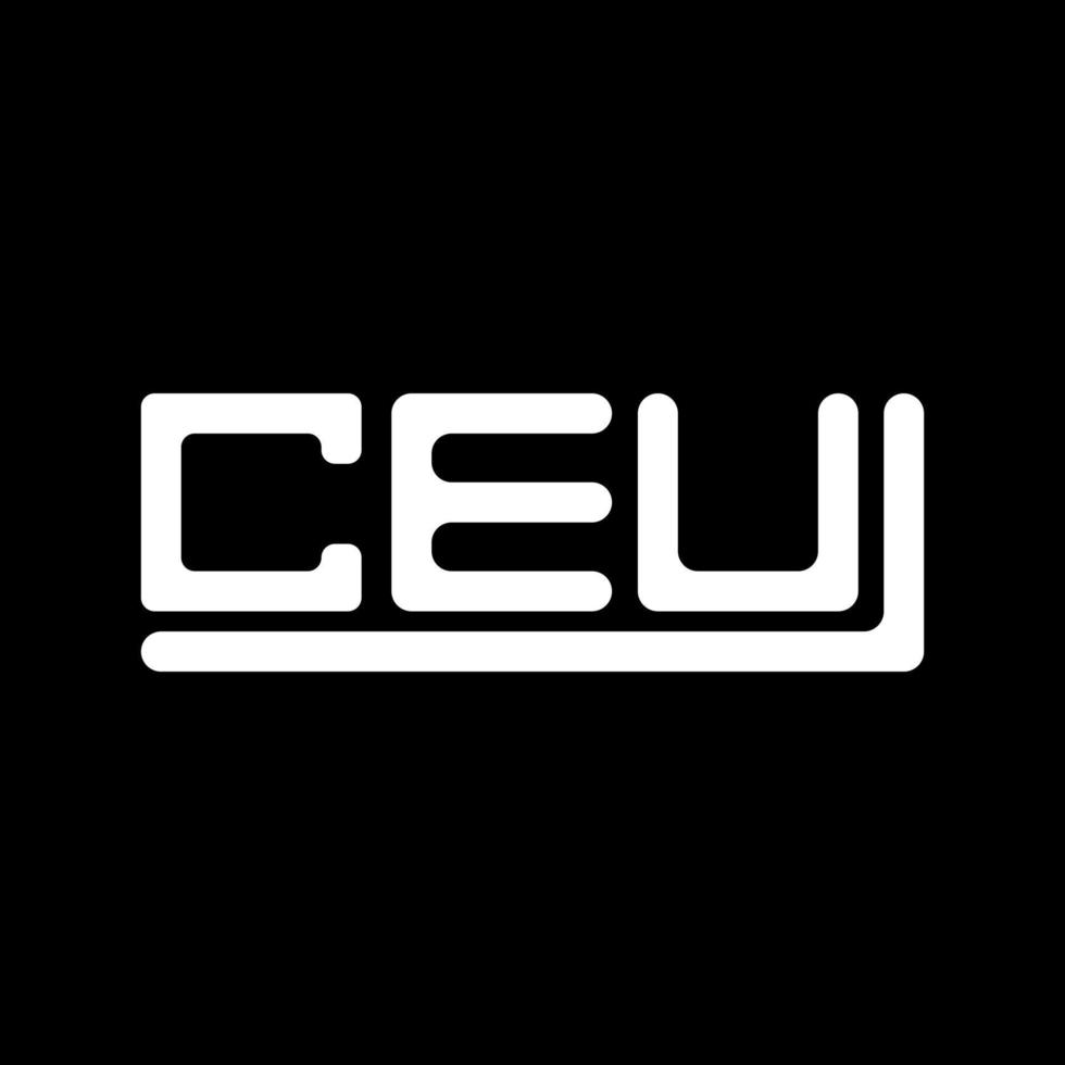 CEU letter logo creative design with vector graphic, CEU simple and modern logo.