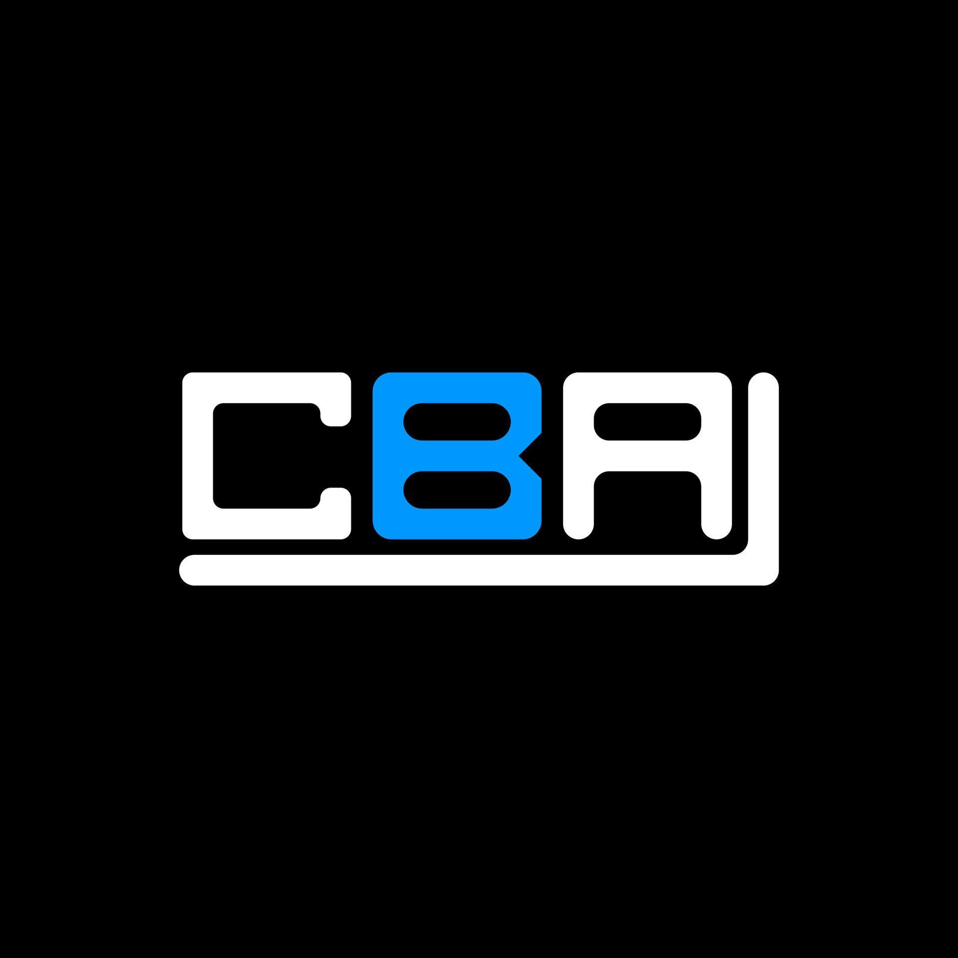 CBA letter logo creative design with vector graphic, CBA simple and