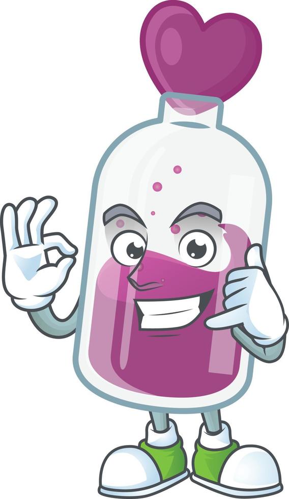 Purple potion cartoon character style vector