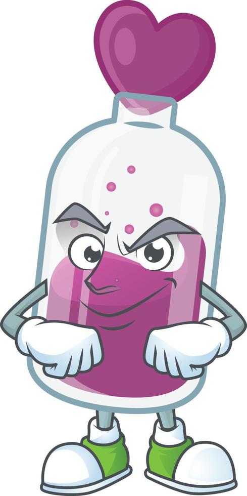 Purple potion cartoon character style vector