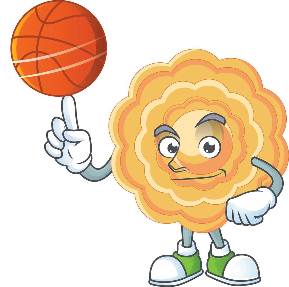 Chinese mooncake cartoon character style vector