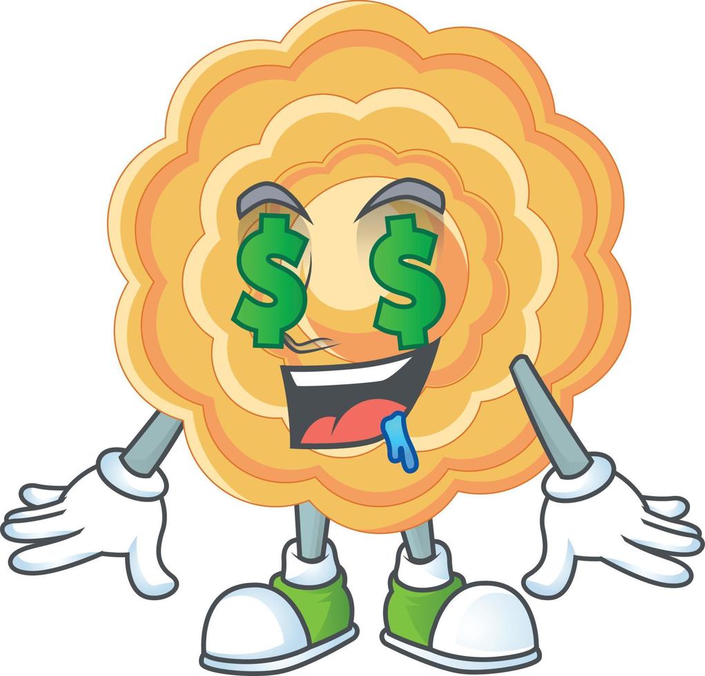 Chinese mooncake cartoon character style vector