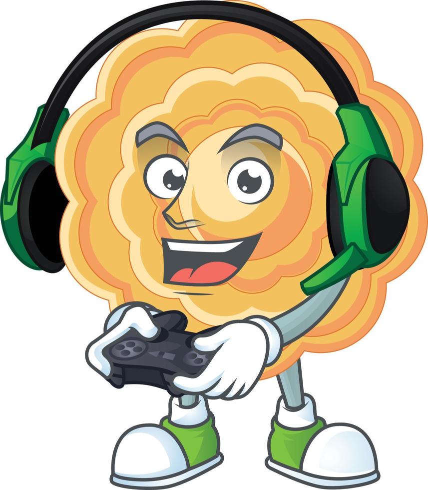 Chinese mooncake cartoon character style vector
