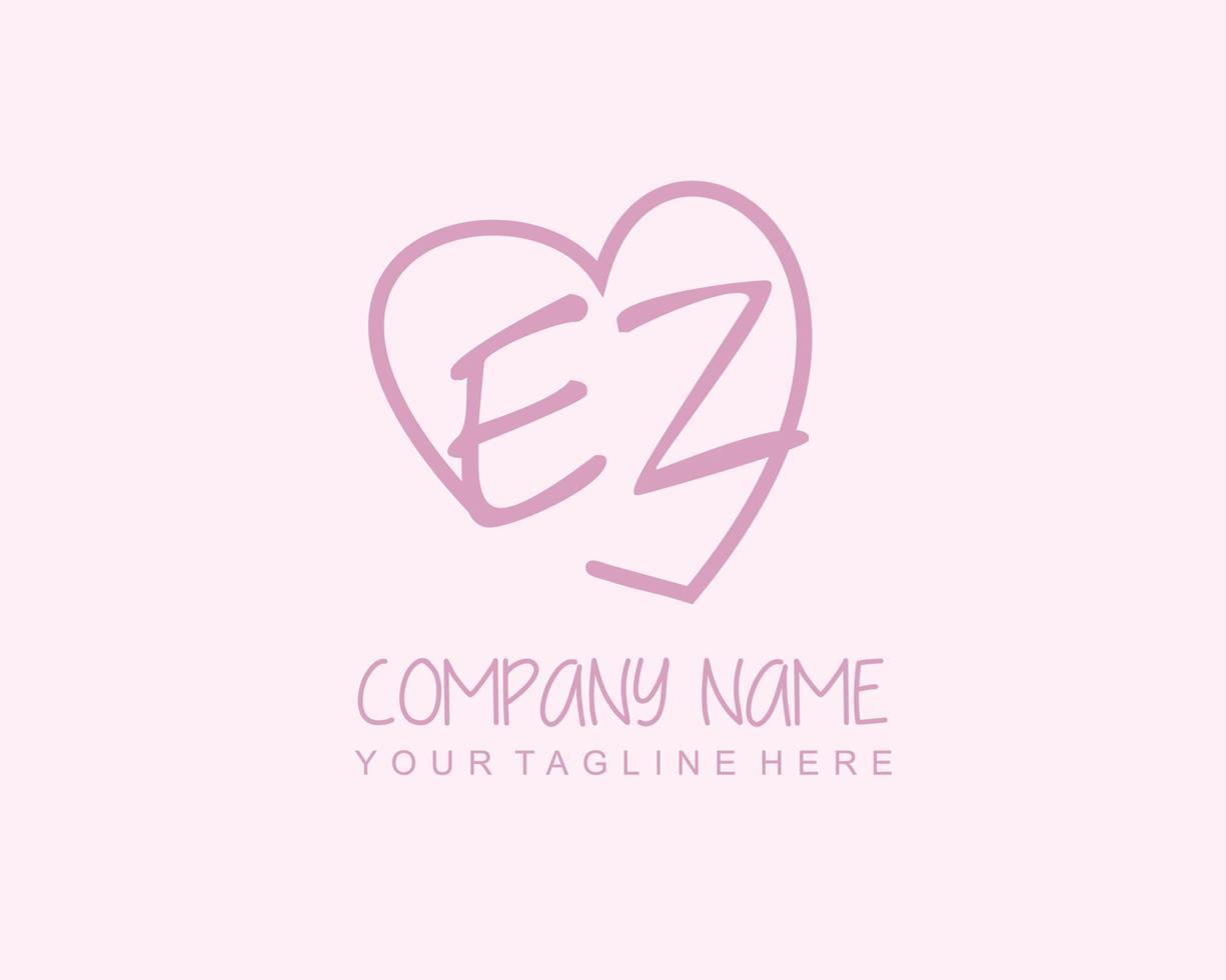 Initial ZX with heart love logo template vector 20158746